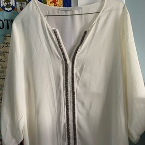 Ivory dress blouse